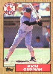1987 Topps Baseball Cards      740     Rich Gedman